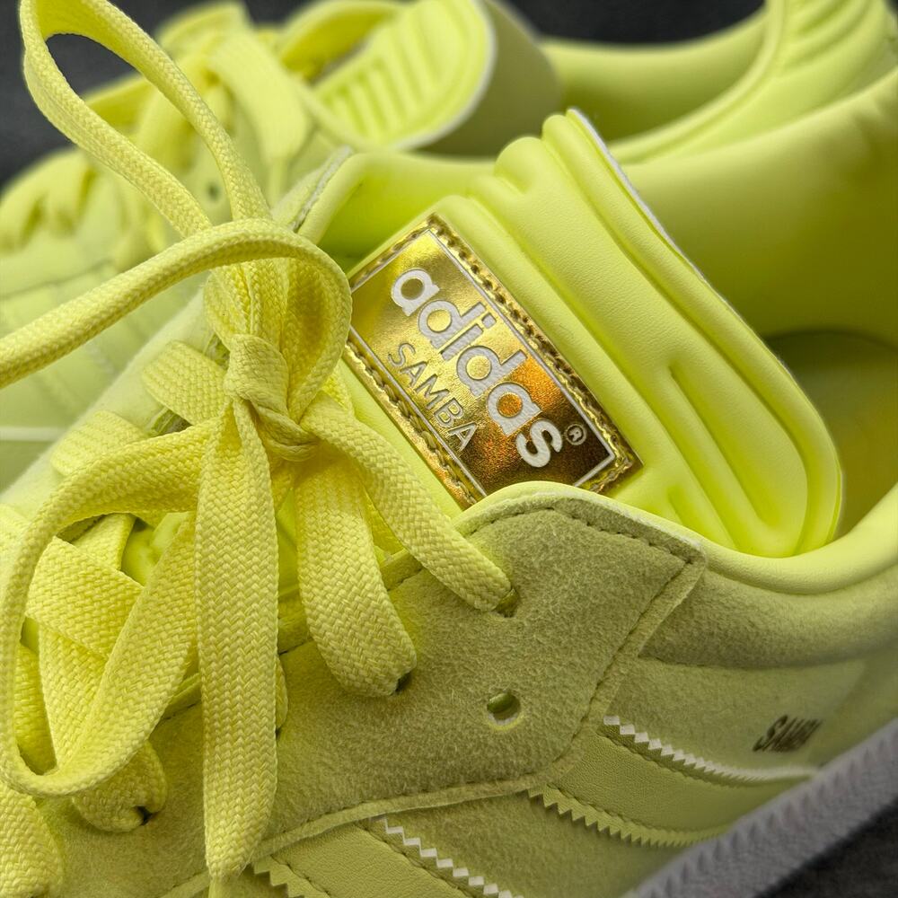 NEW Adidas Samba Golf Shoe Mens 11 Pulse Yellow Spikeless Gum Sole HP7877 NO BOX - Picture 7 of 11